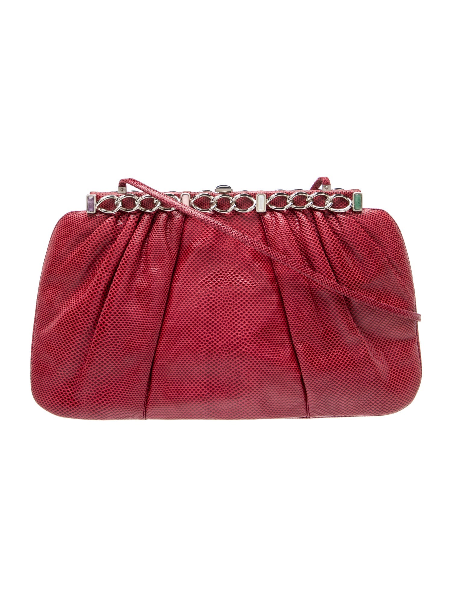 Judith Leiber Embossed Leather Evening Bag