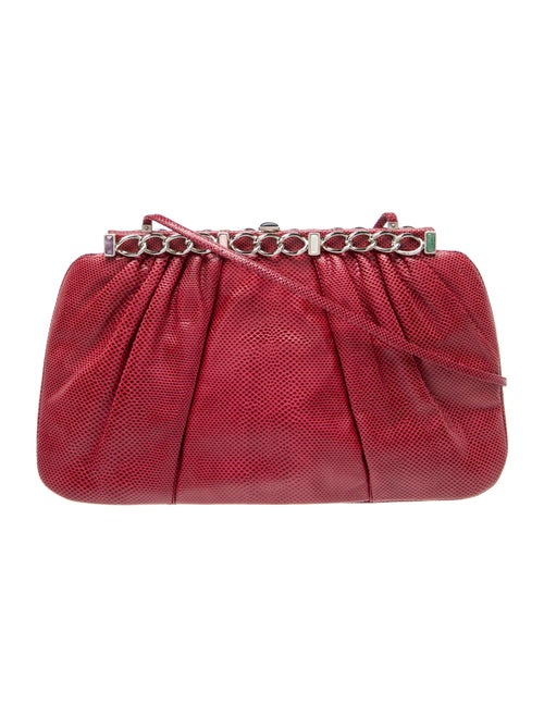 Judith Leiber Embossed Leather Evening Bag