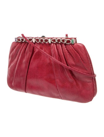 Judith Leiber Embossed Leather Evening Bag