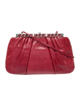 Judith Leiber Embossed Leather Evening Bag