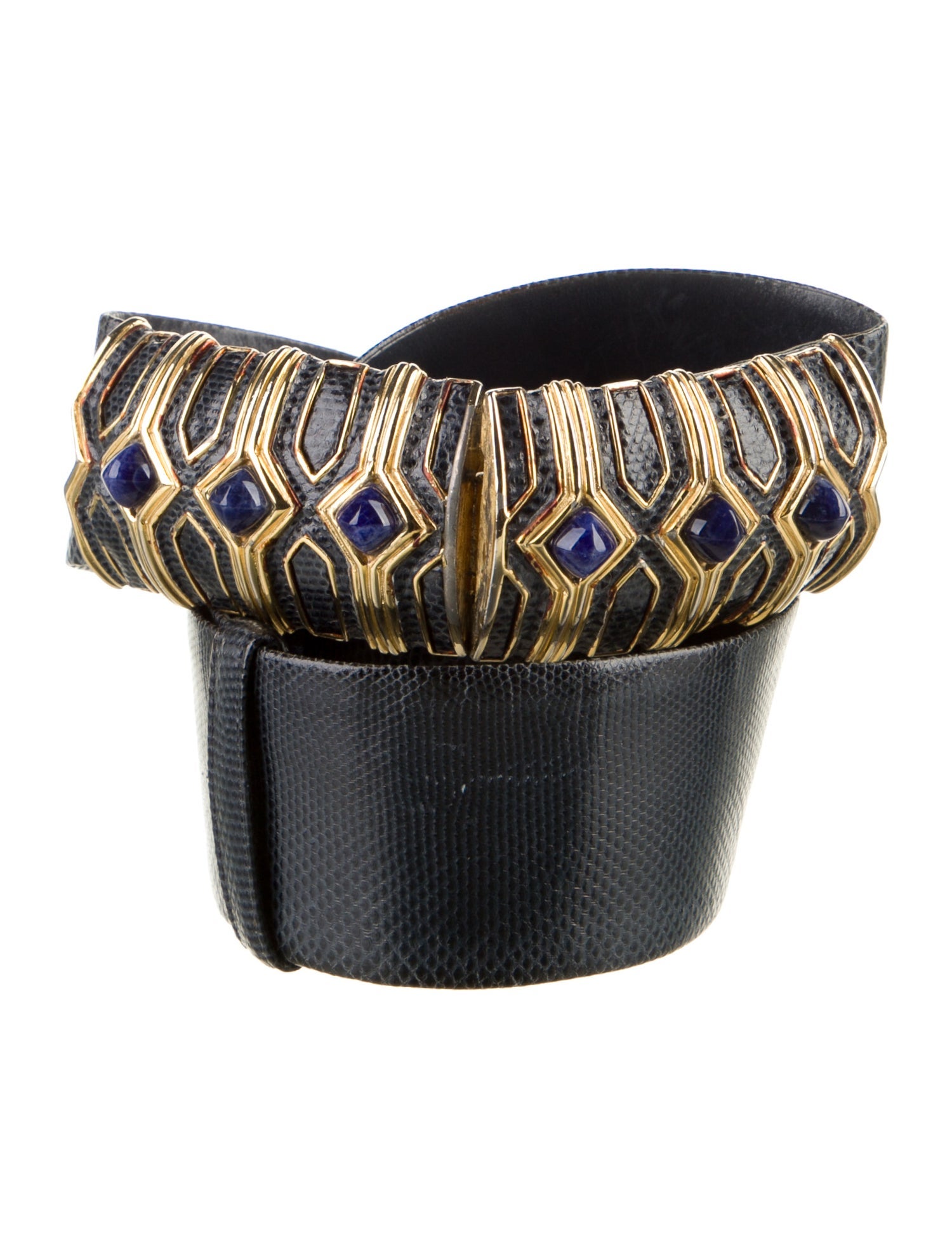 Judith Leiber GG Embossed Wide Waist Belt