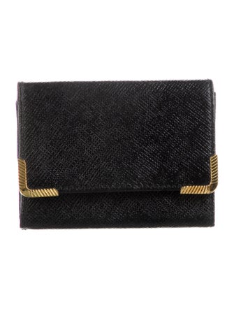 Judith Leiber Mini Leather Card Case Leather Wallet