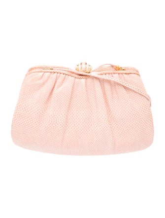 Judith Leiber Embossed Leather Shoulder Bag