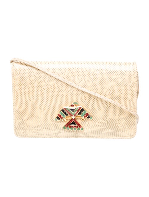 Judith Leiber Embossed Leather Shoulder Bag