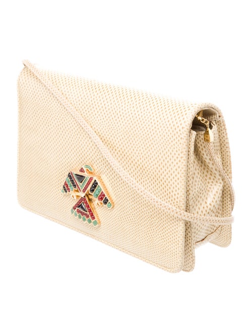 Judith Leiber Embossed Leather Shoulder Bag