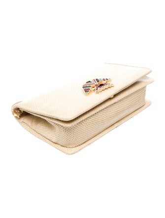 Judith Leiber Embossed Leather Shoulder Bag