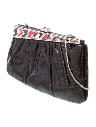 Judith Leiber Snakeskin Shoulder Bag