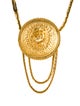 Judith Leiber Roaring Lion Medallion Pendant Necklace