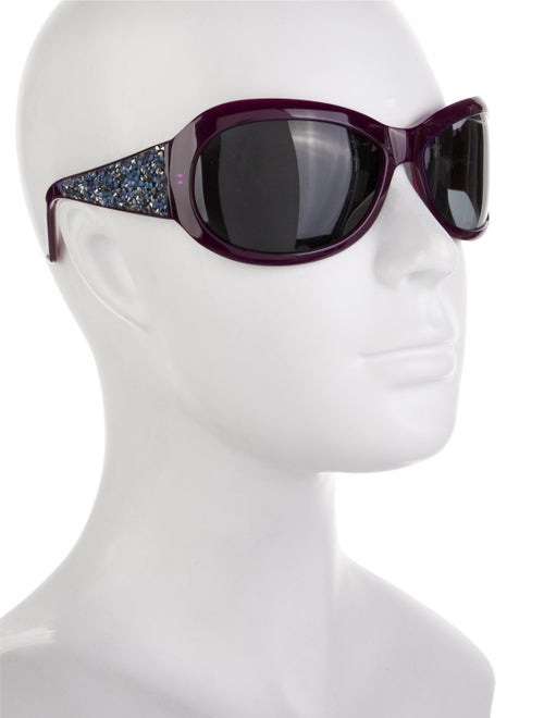 Judith Leiber Shield Tinted Sunglasses