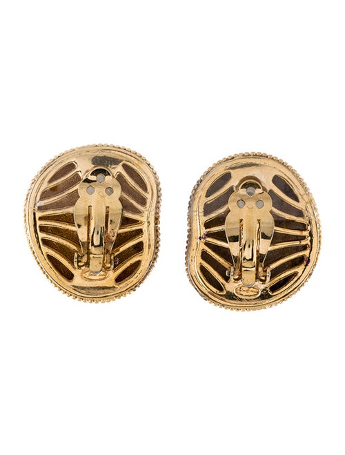 Judith Leiber Faux Pearl Milgrain Clip-On Earrings