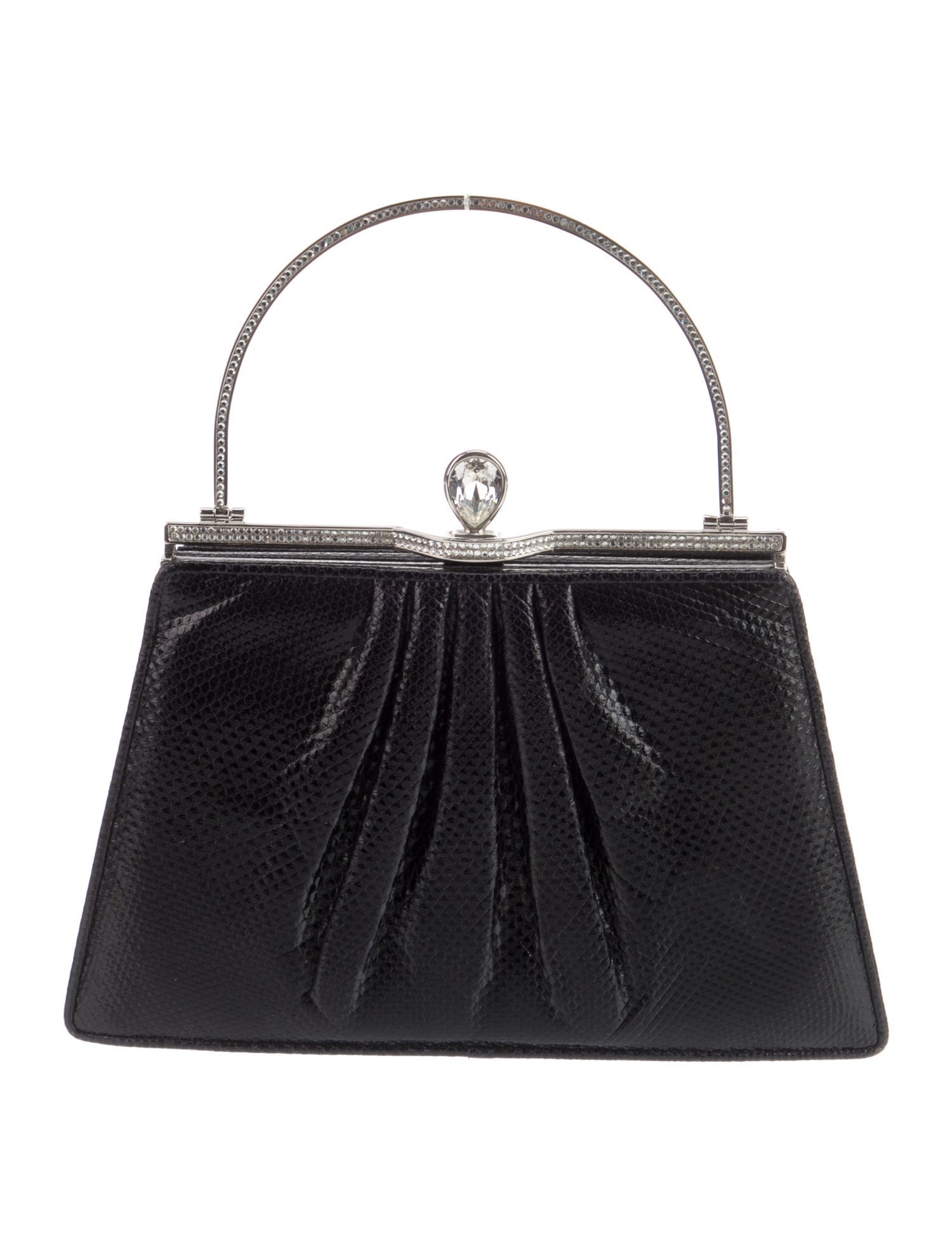 Judith Leiber Patent Leather Top Handle Bag