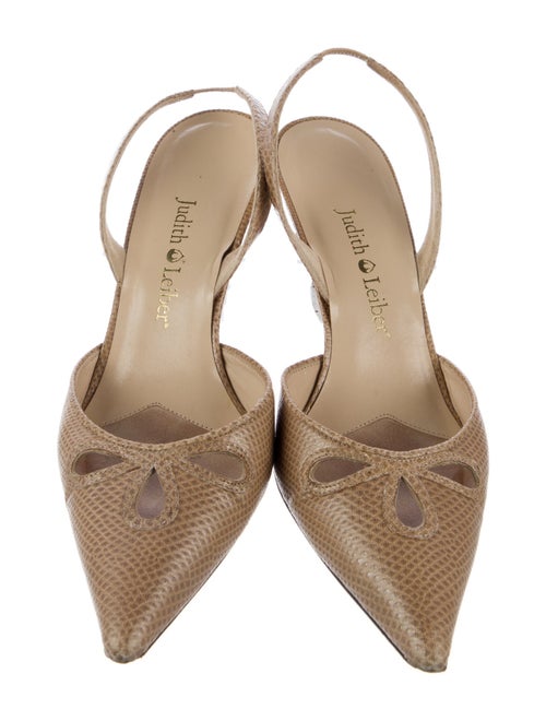 Judith Leiber Lizard Slingback Pumps