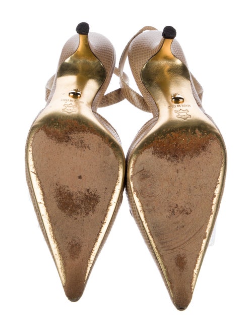 Judith Leiber Lizard Slingback Pumps