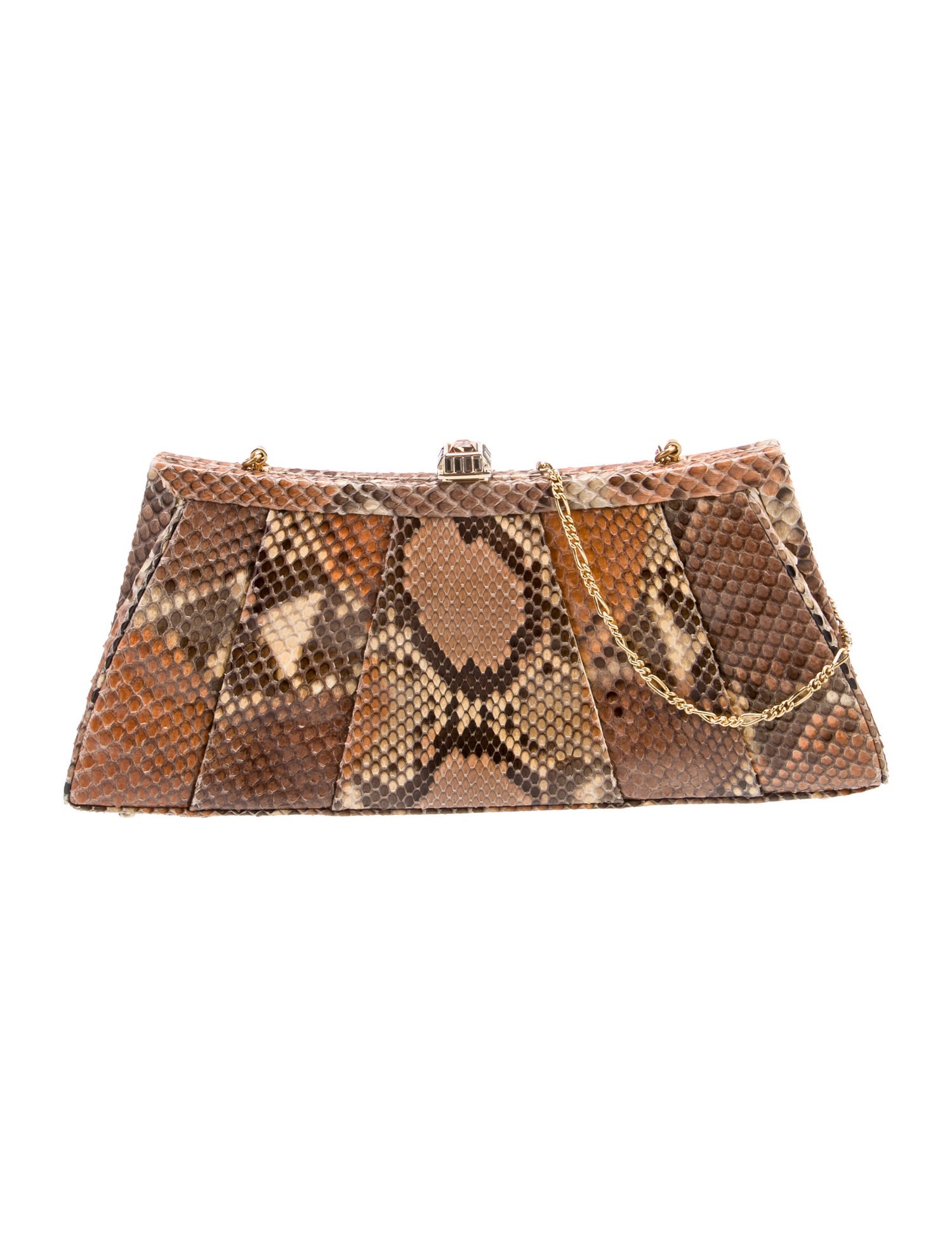 Judith Leiber Snakeskin Top Handle Bag