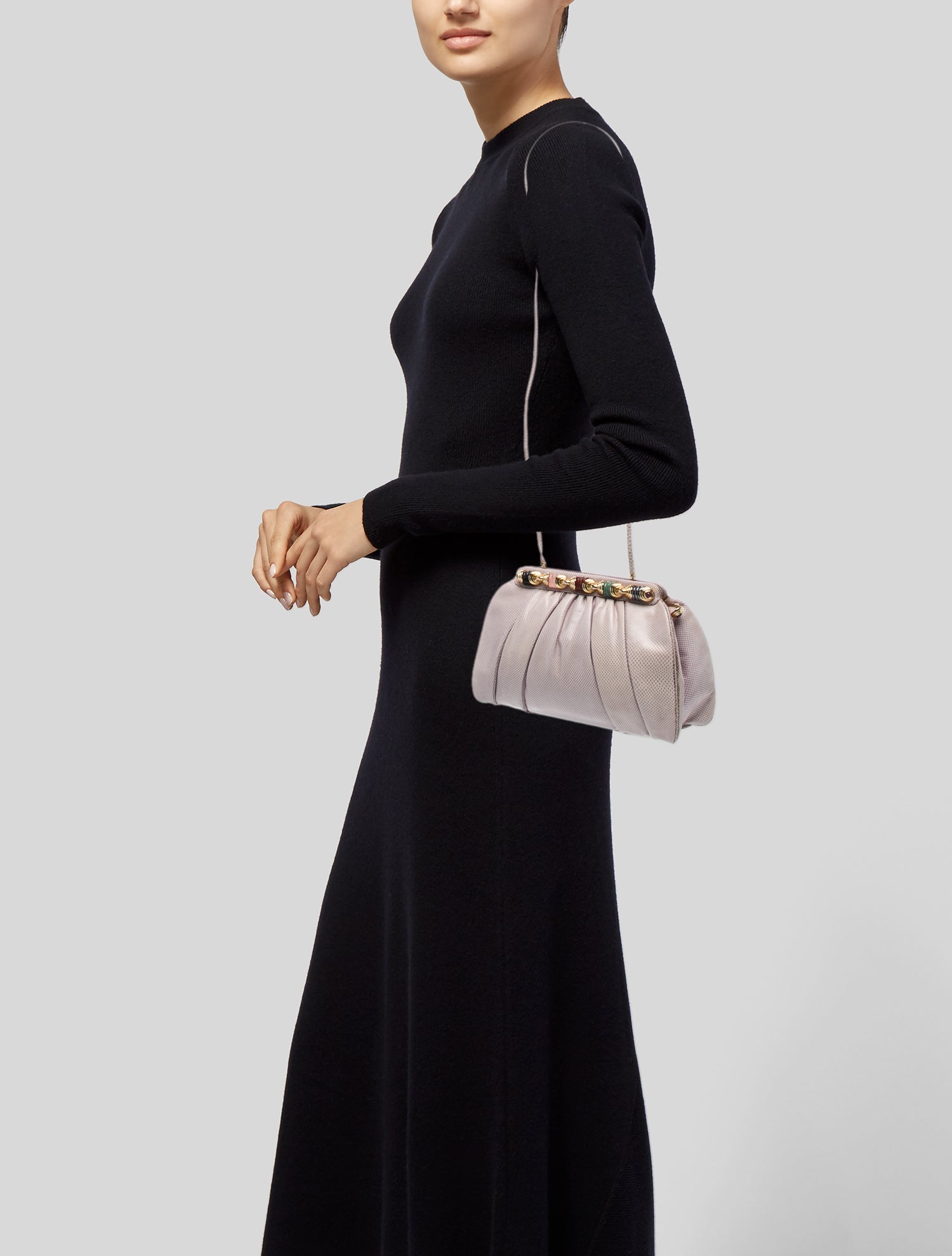 Judith Leiber Snakeskin Shoulder Bag