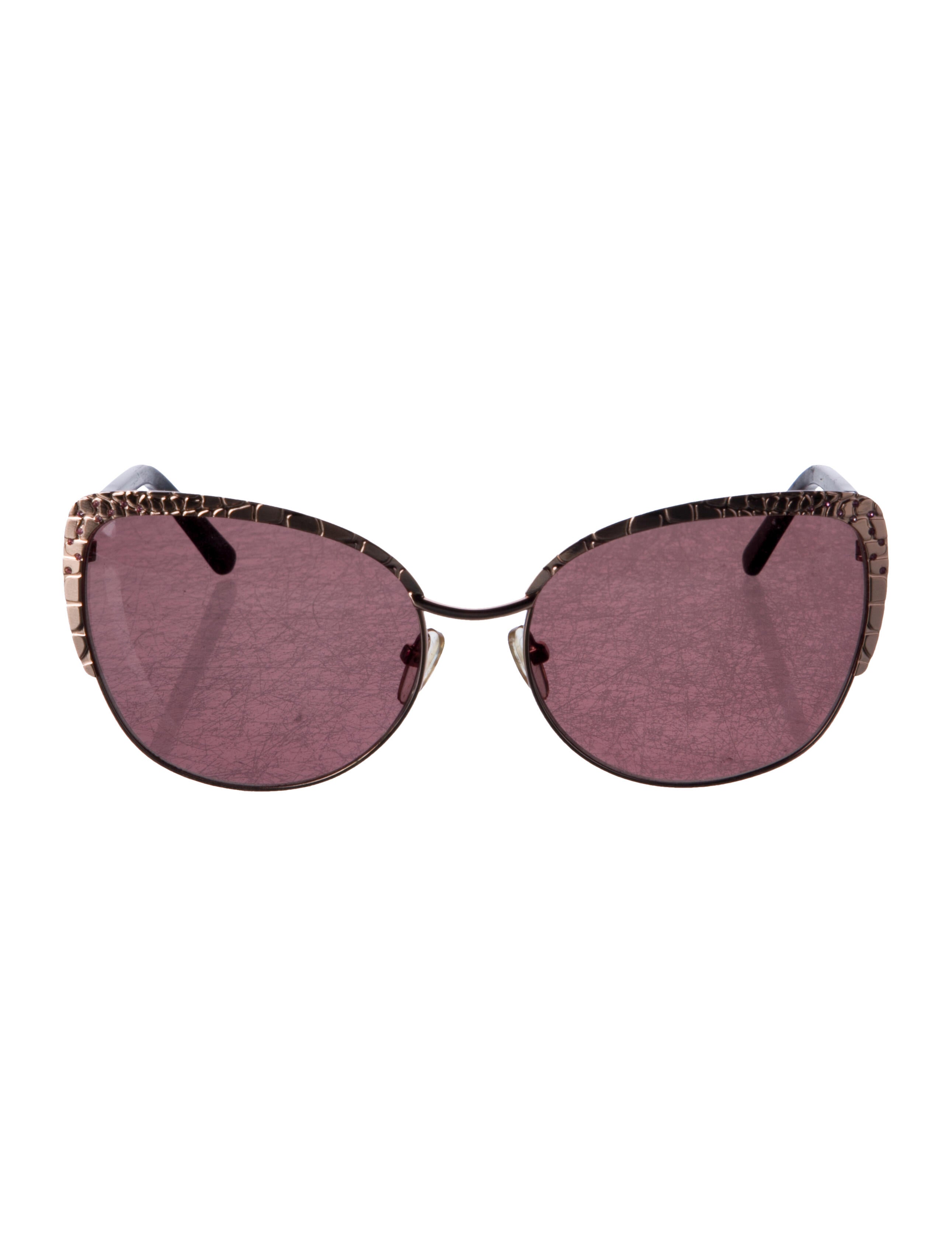 Judith Leiber Cat-Eye Tinted Sunglasses