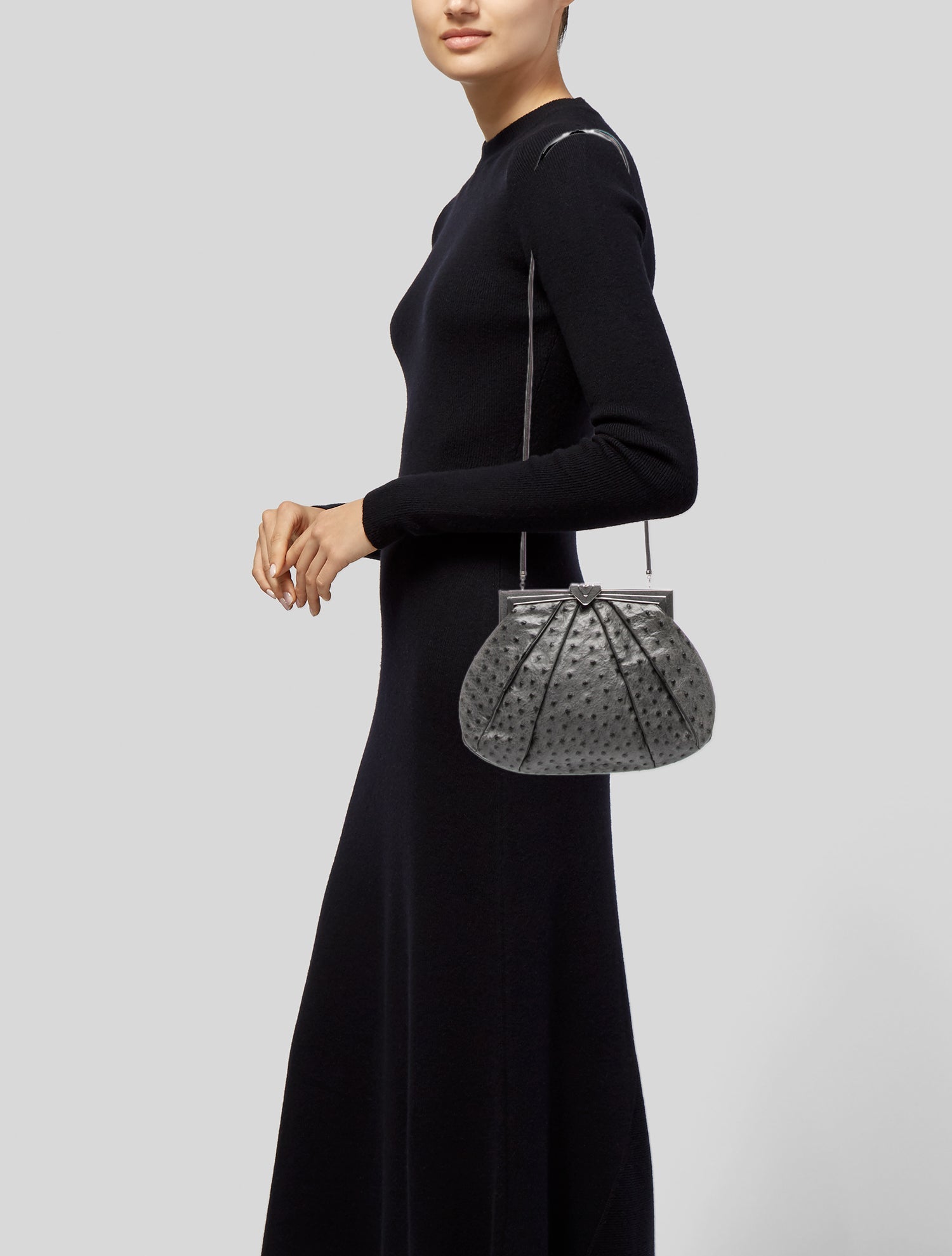 Judith Leiber Embossed Leather Evening Bag