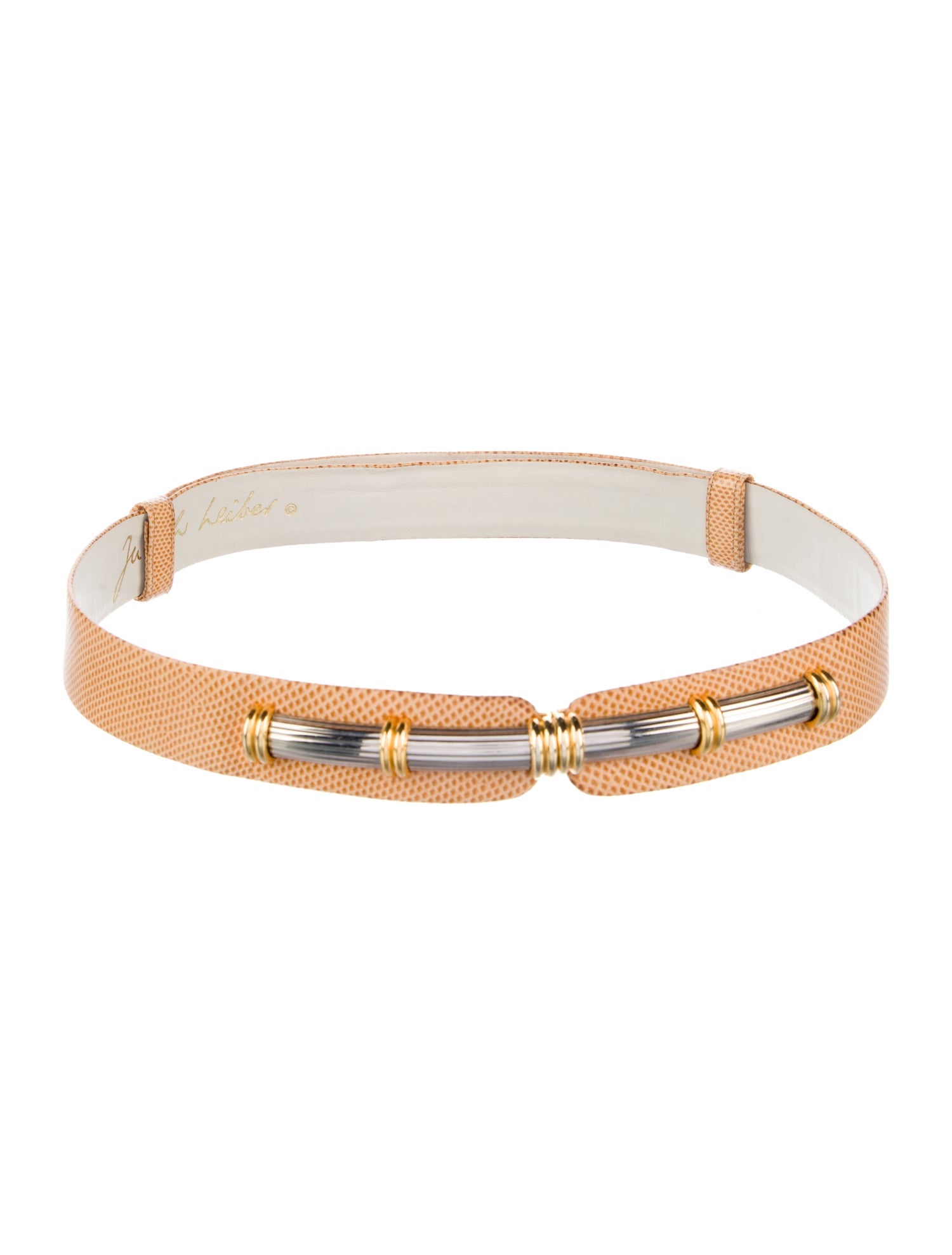 Judith Leiber Skinny Leather Waist Belt