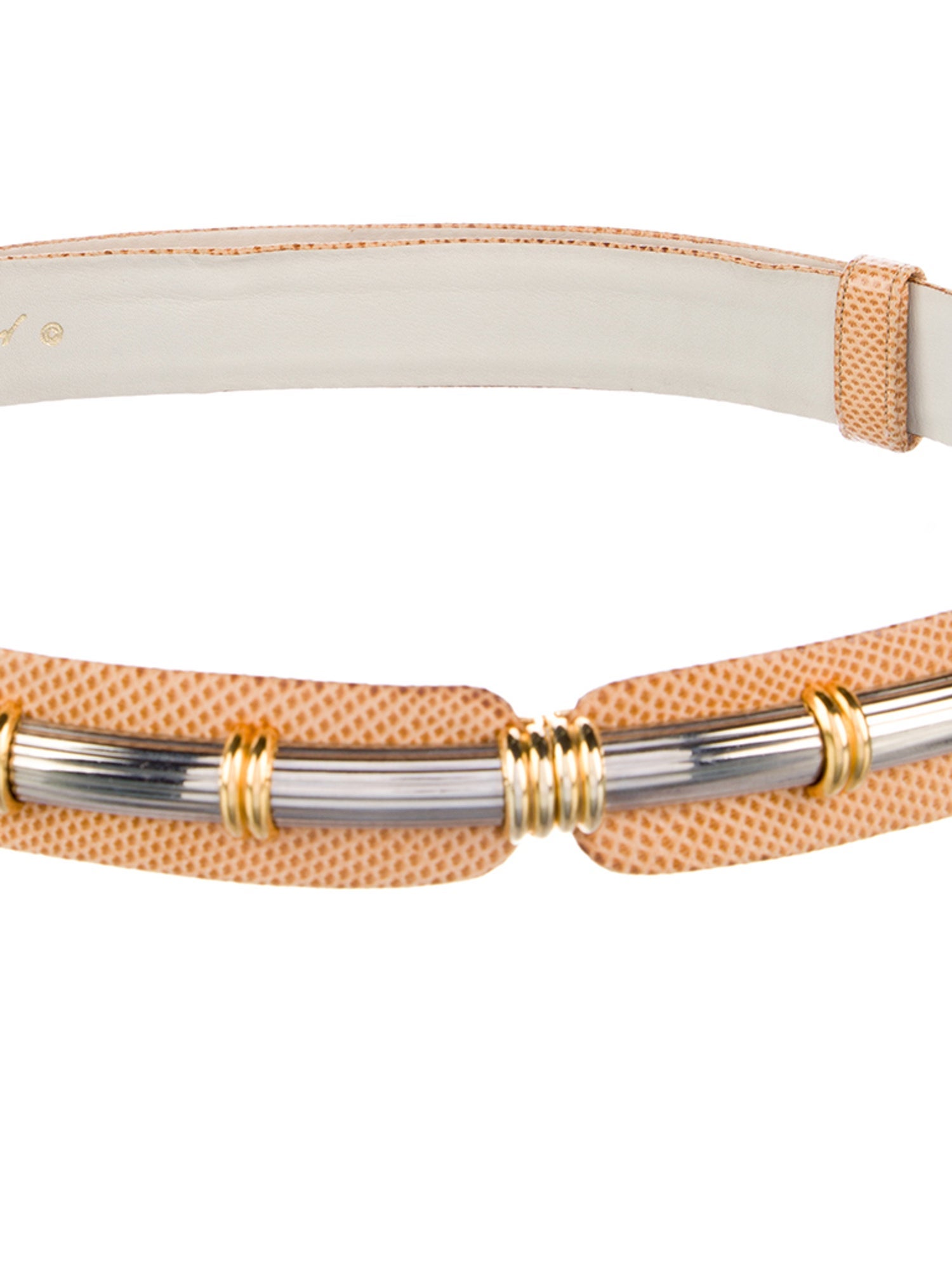 Judith Leiber Skinny Leather Waist Belt