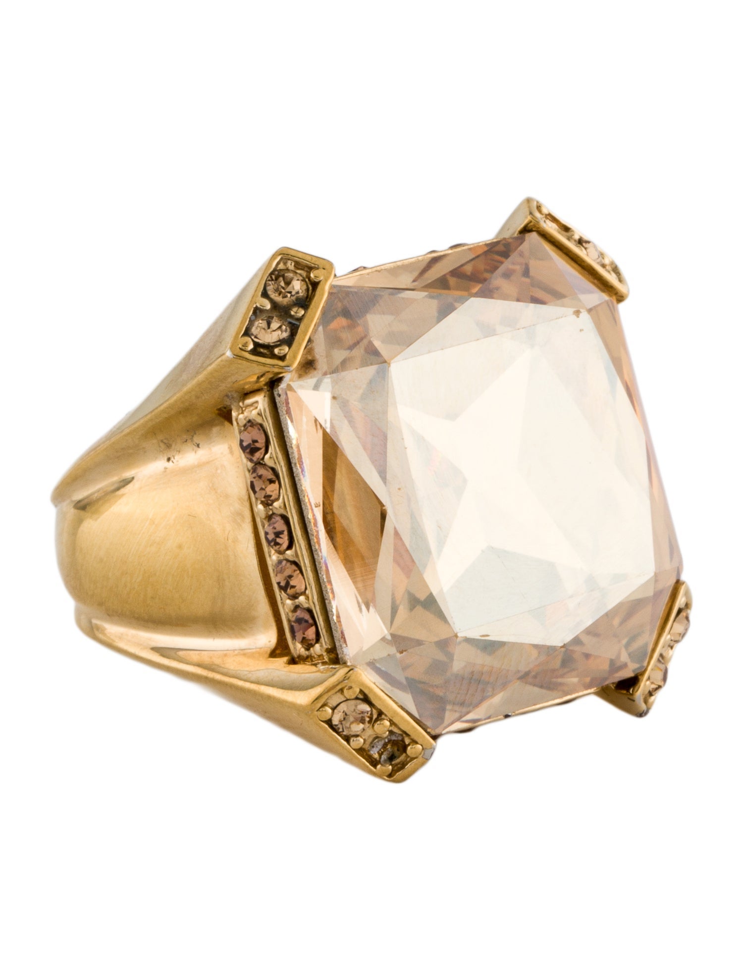 Judith Leiber Crystal Cocktail Ring