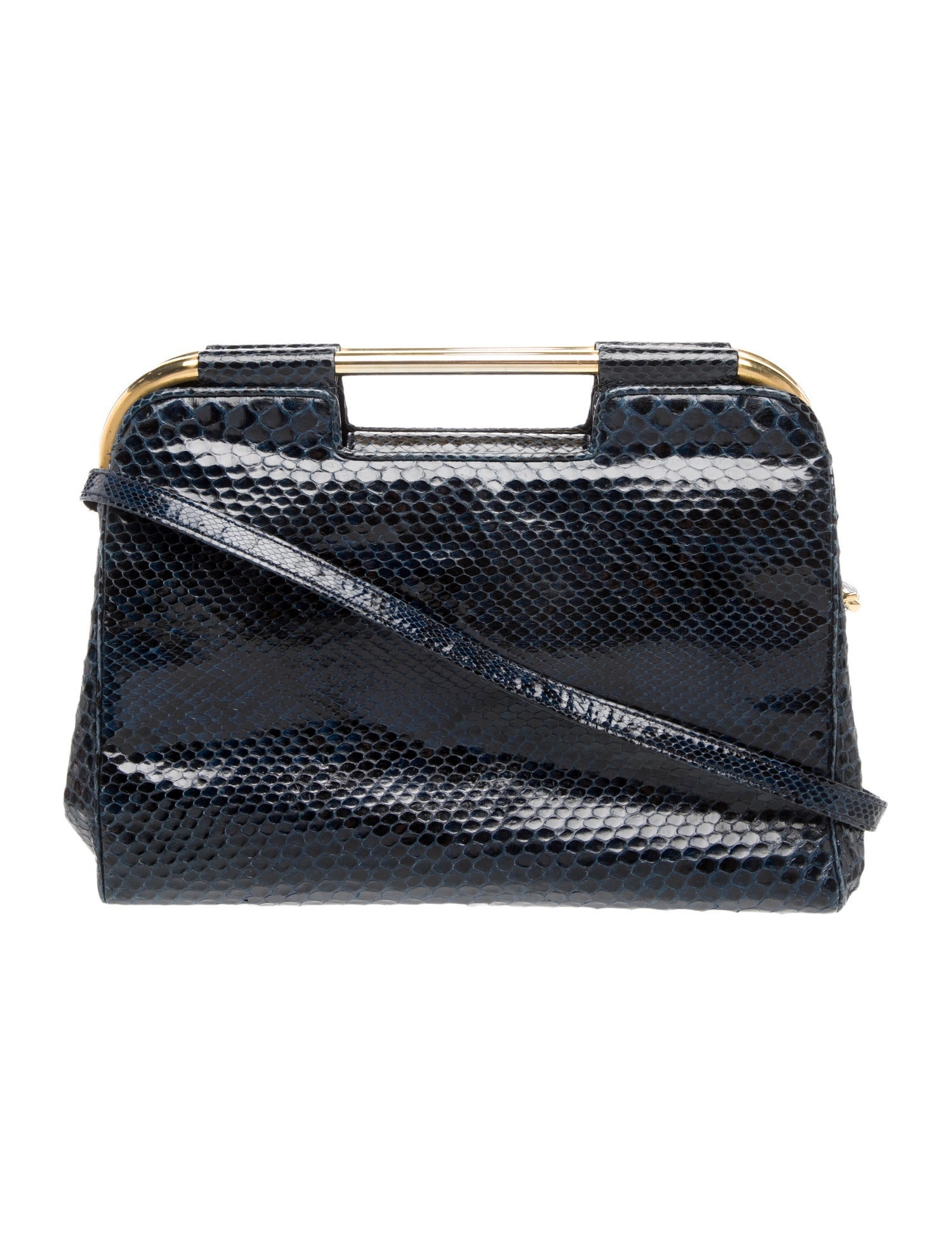 Judith Leiber Snakeskin Top Handle Bag