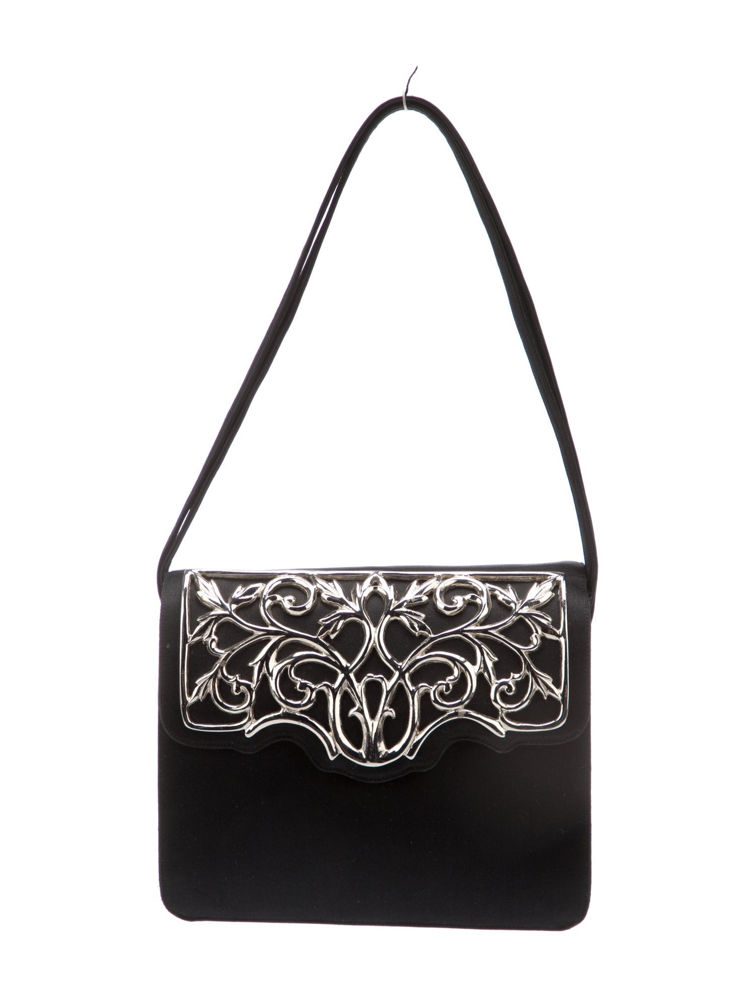 Judith Leiber Satin Top Handle Bag