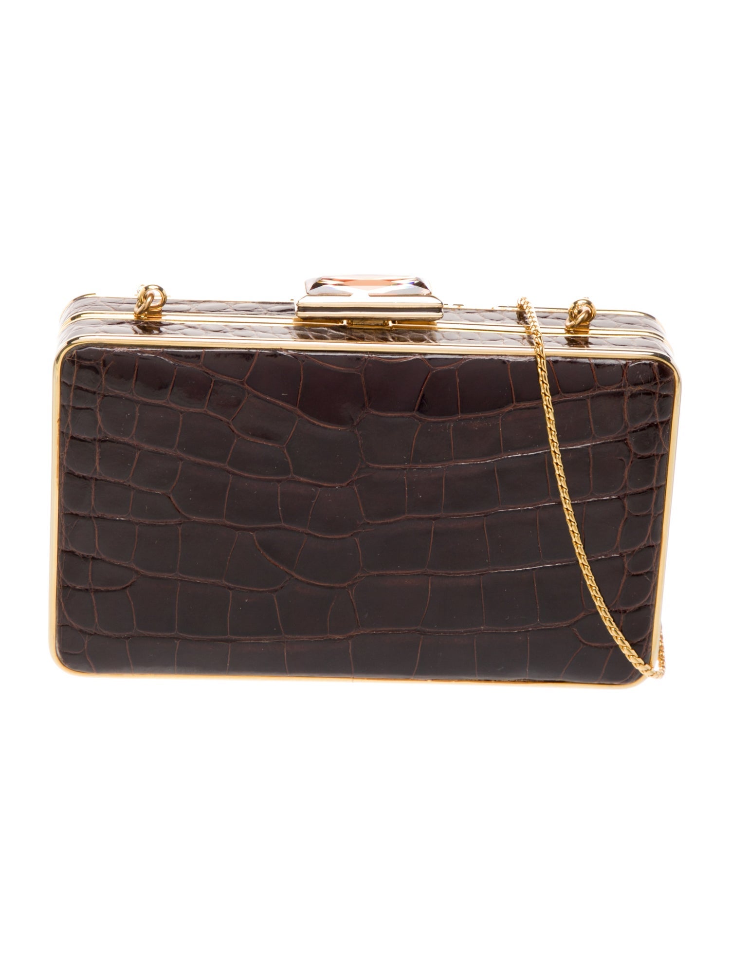 Judith Leiber Crocodile Minaudière