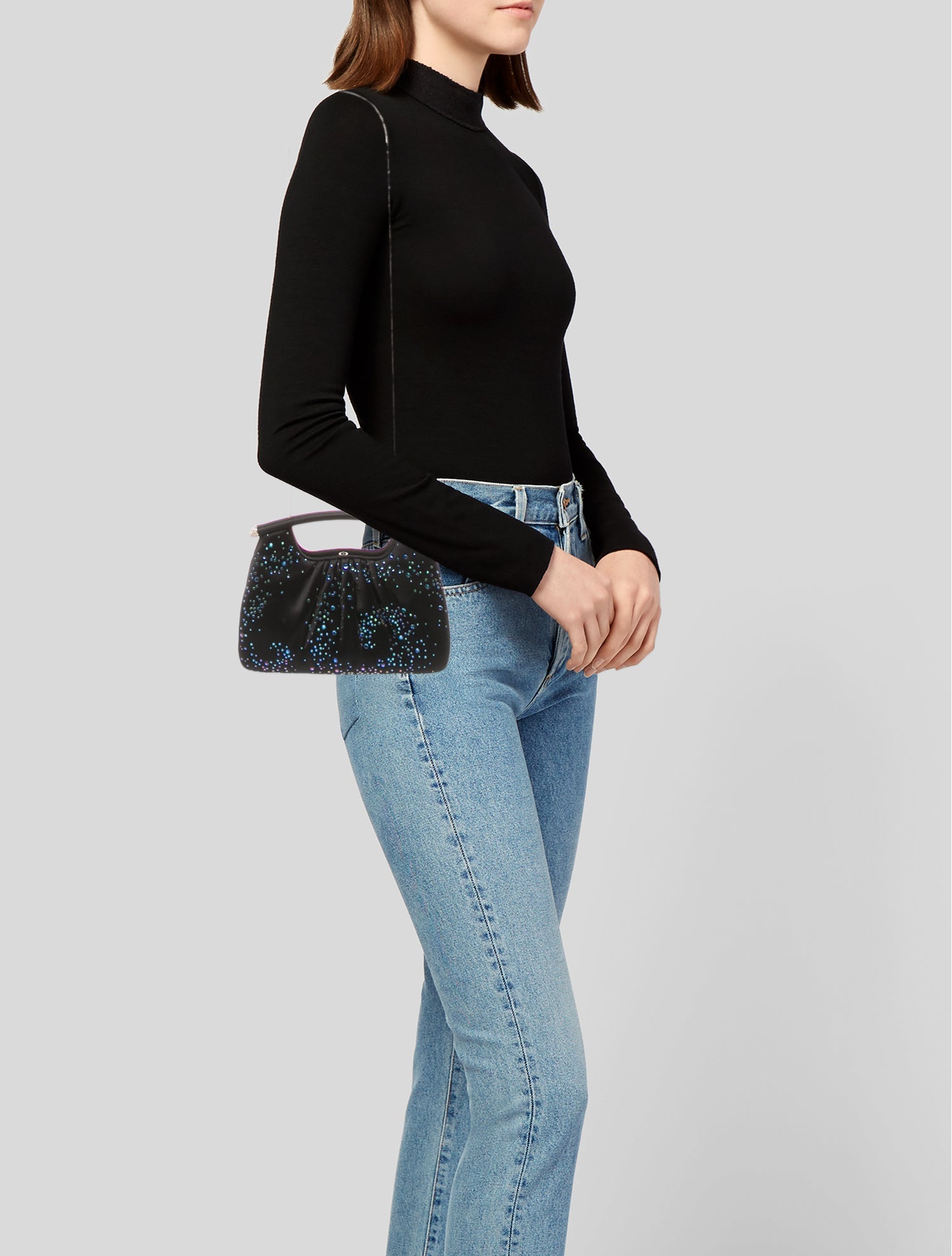 Judith Leiber Satin Shoulder Bag