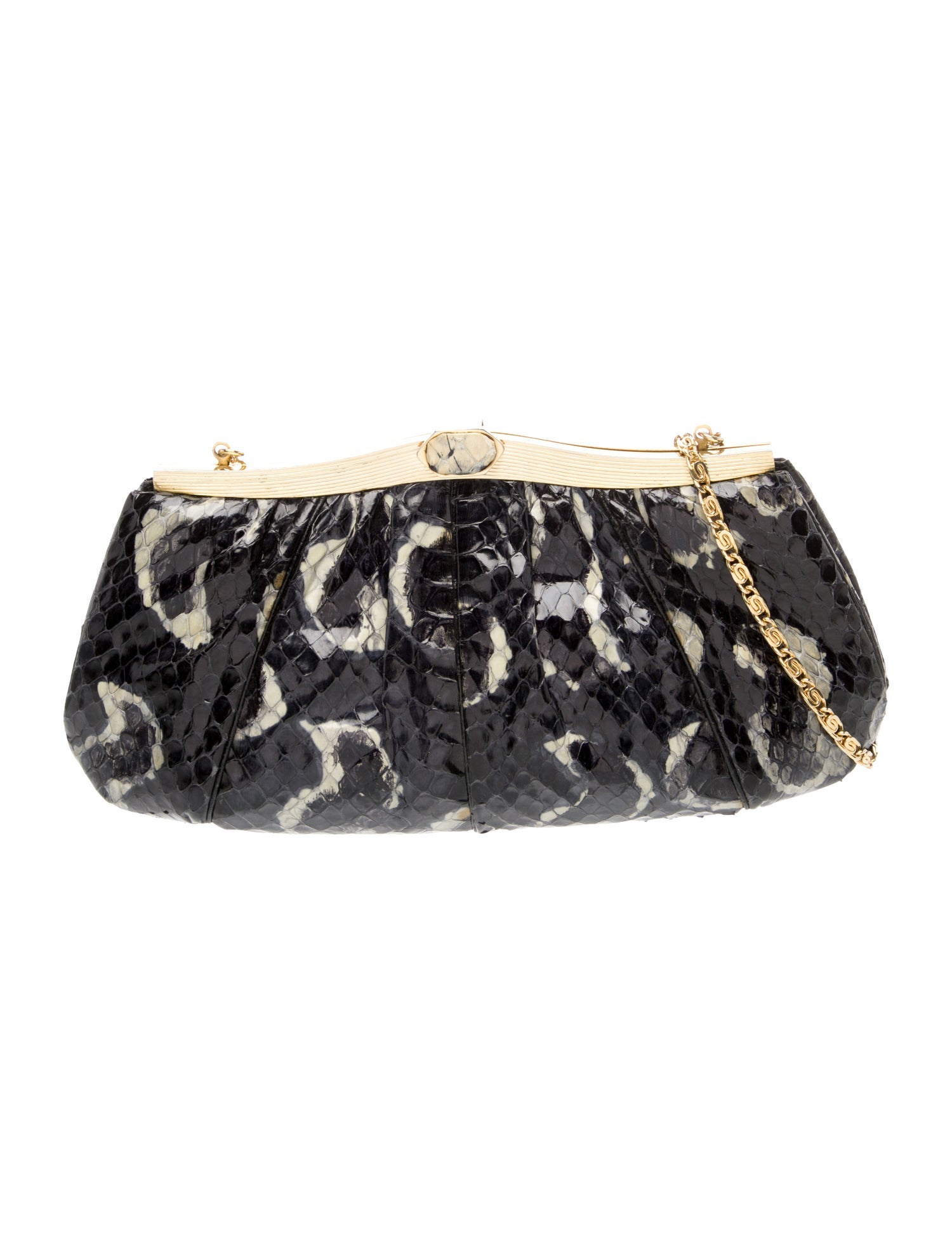 Judith Leiber Embossed Leather Clutch