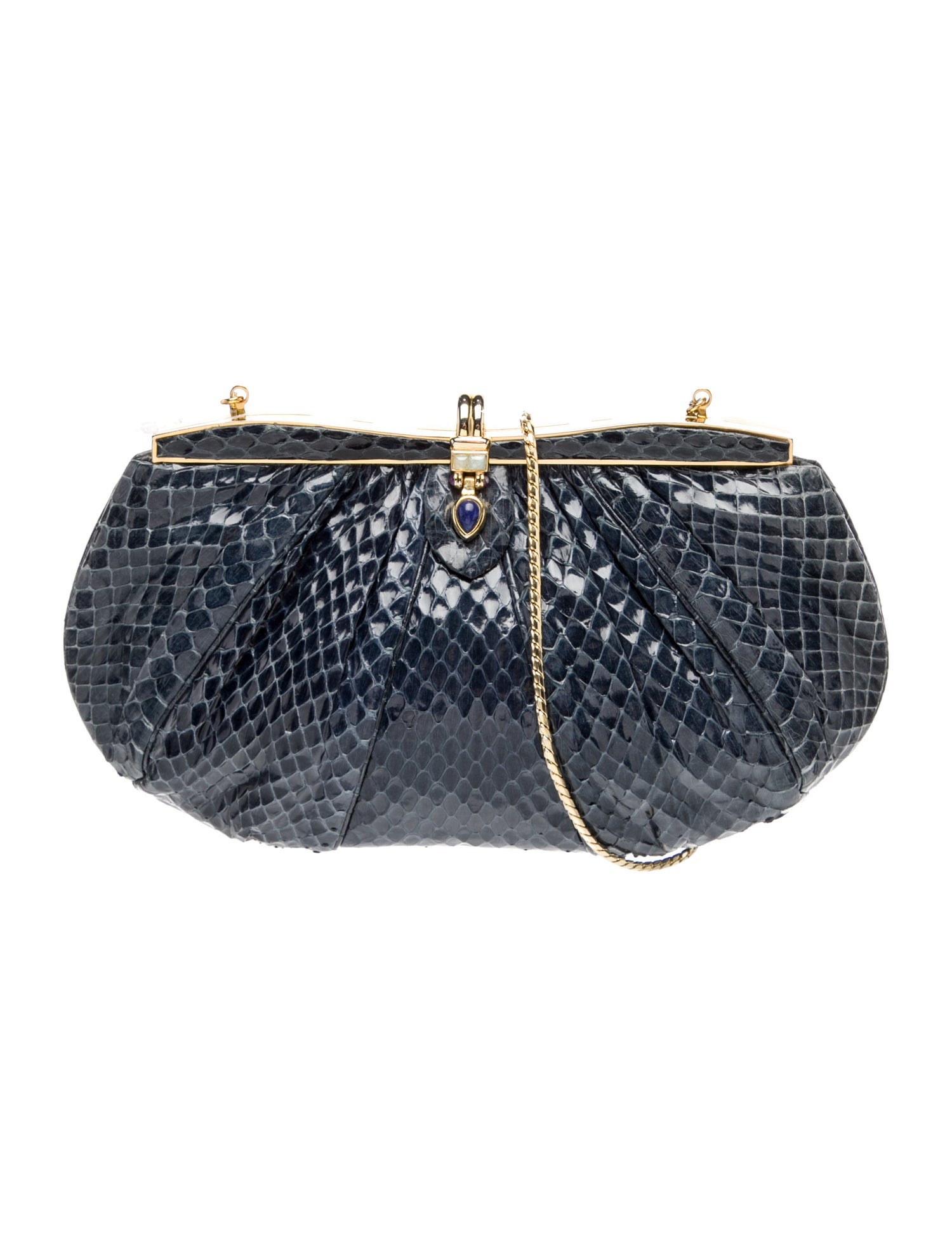 Judith Leiber Embossed Leather Evening Bag