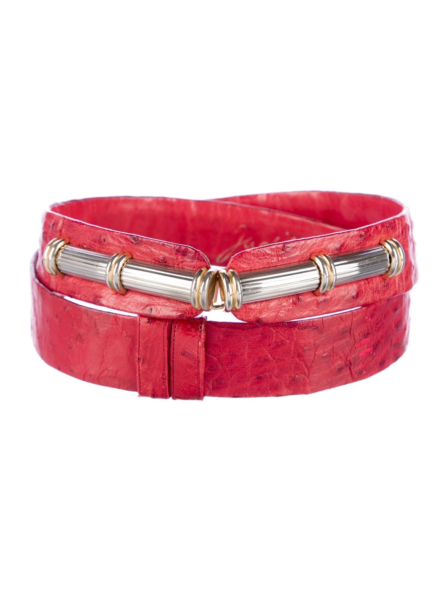 Judith Leiber Ostrich Belt