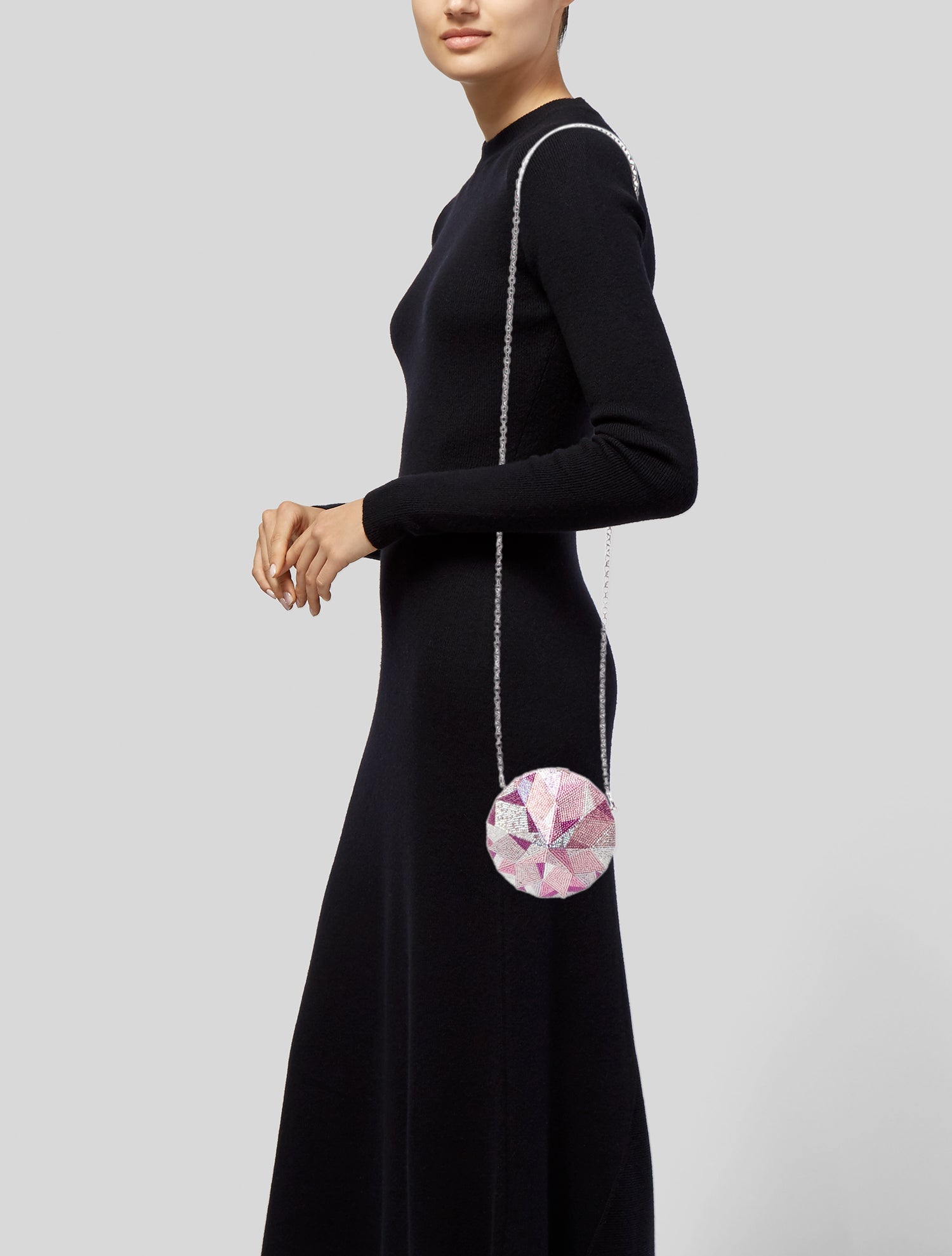 Judith Leiber Crystal Minaudière w/ Tags