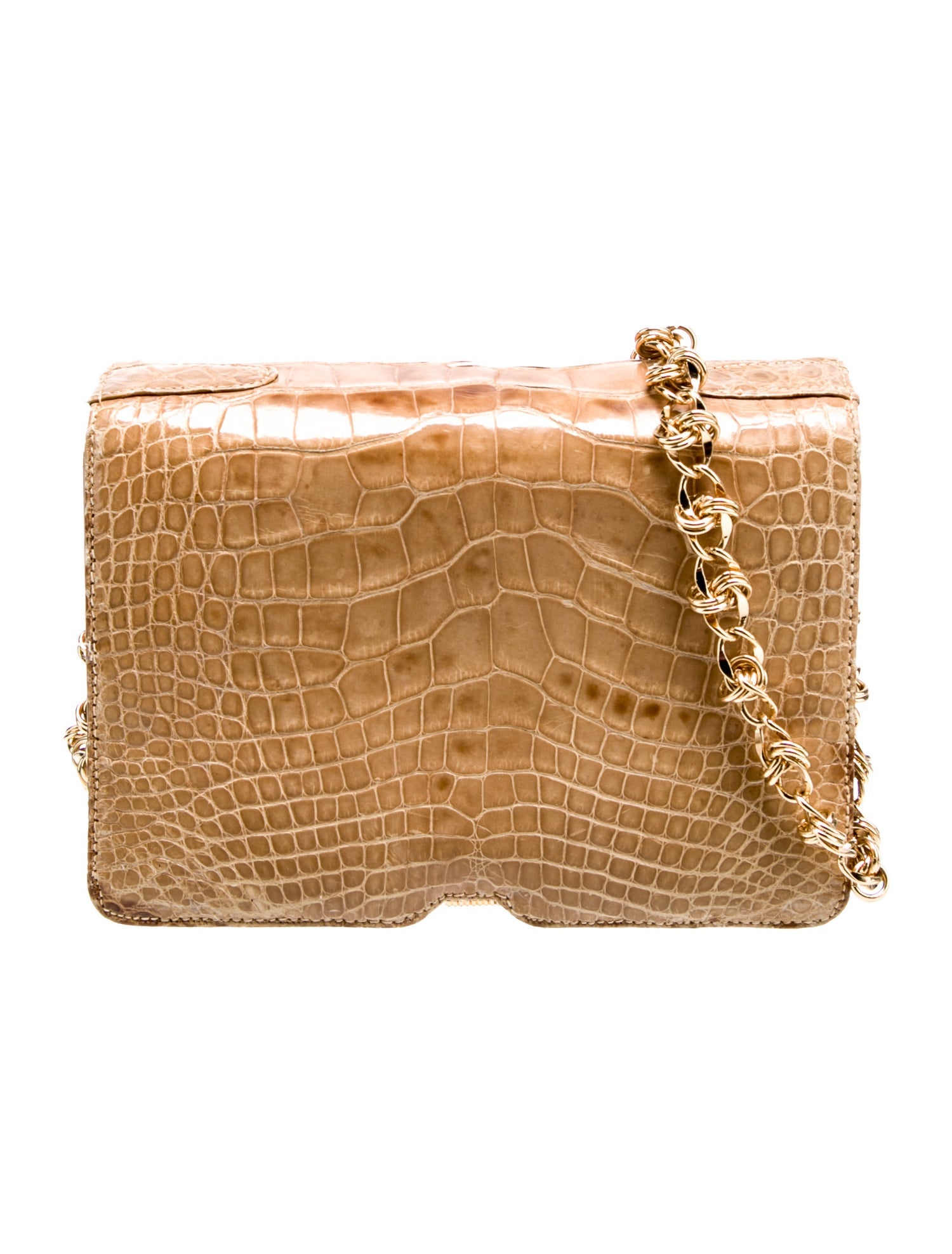 Judith Leiber Embossed Leather Shoulder Bag