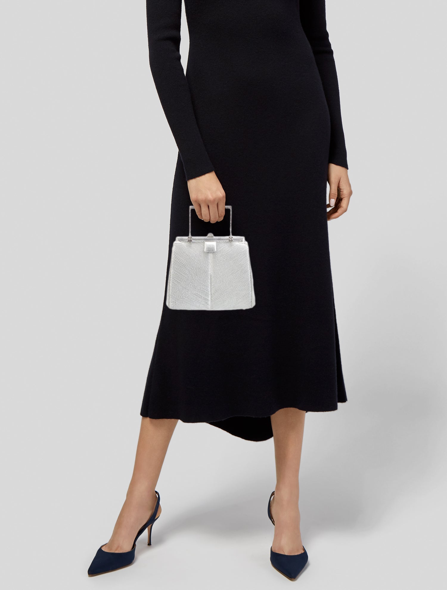 Judith Leiber Leather Top Handle Bag