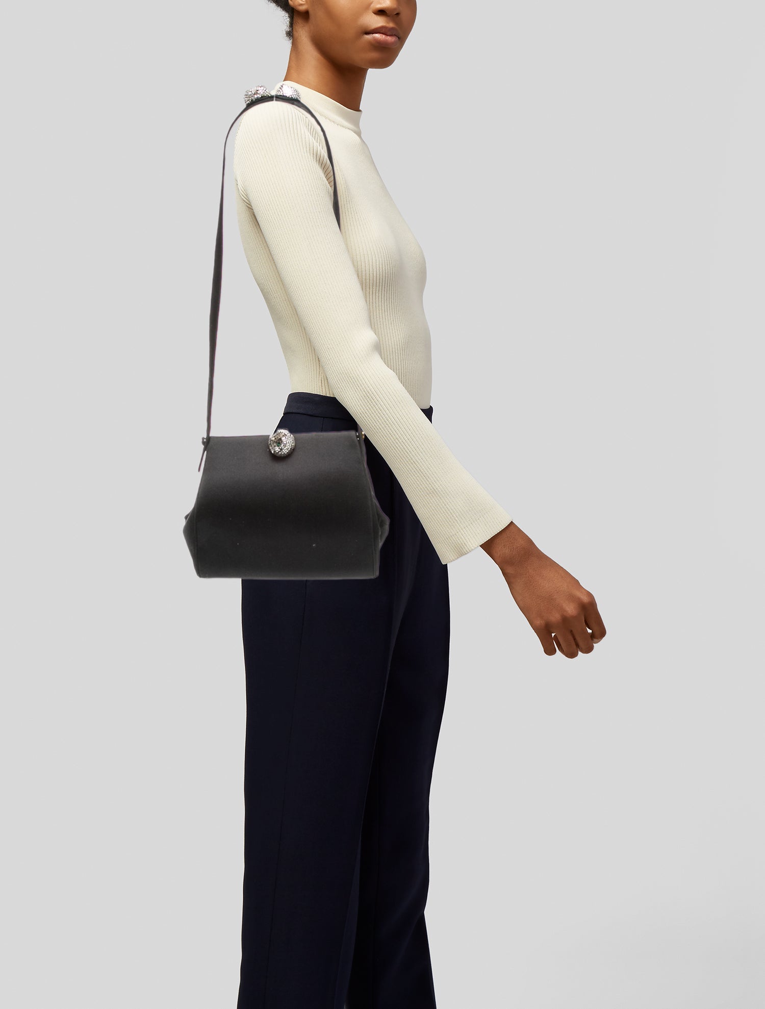 Judith Leiber Satin Shoulder Bag