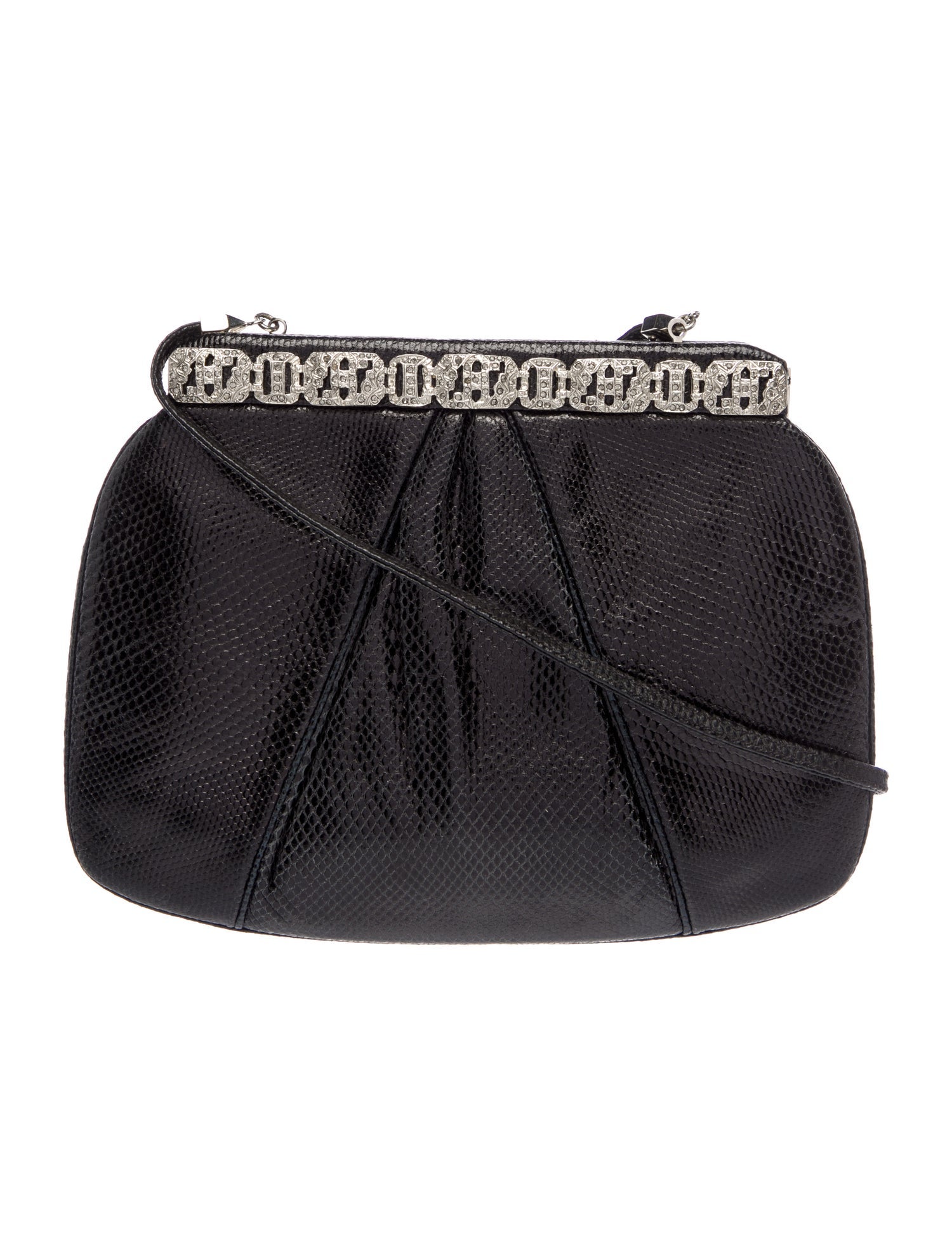 Judith Leiber Saffiano Leather Evening Bag