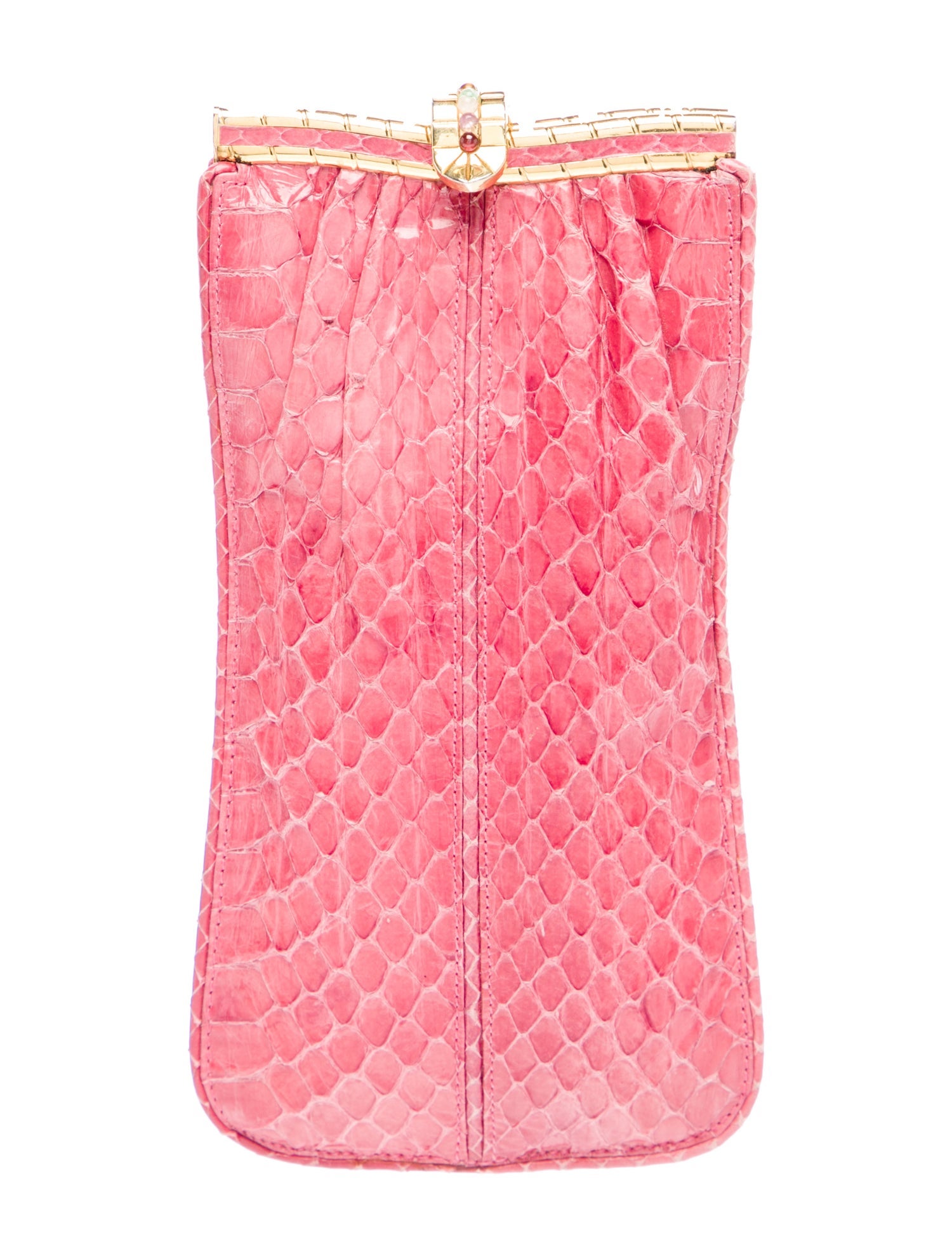 Judith Leiber Snakeskin Bucket Bag