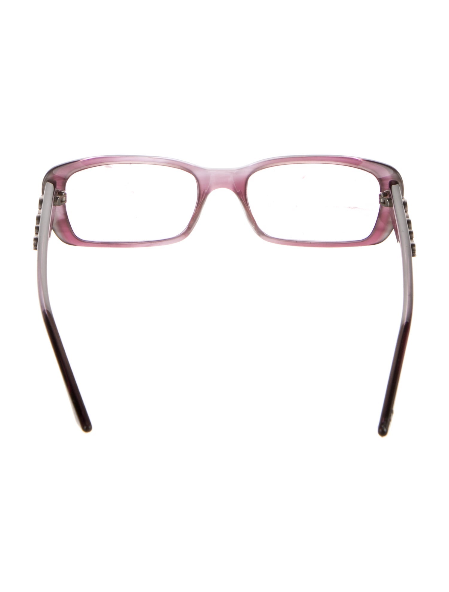 Judith Leiber Square Clear Sunglasses