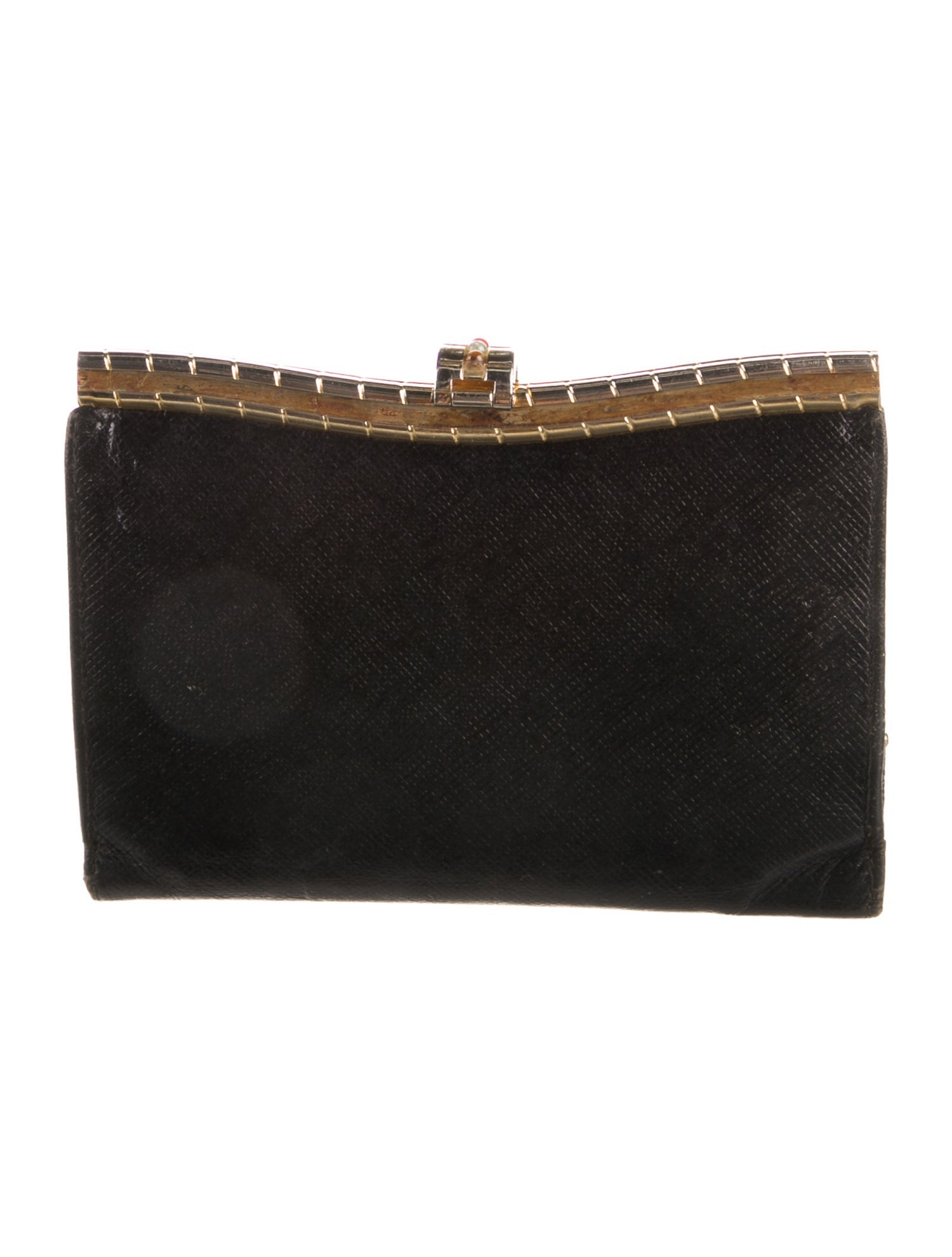 Judith Leiber Saffiano Leather French Purse