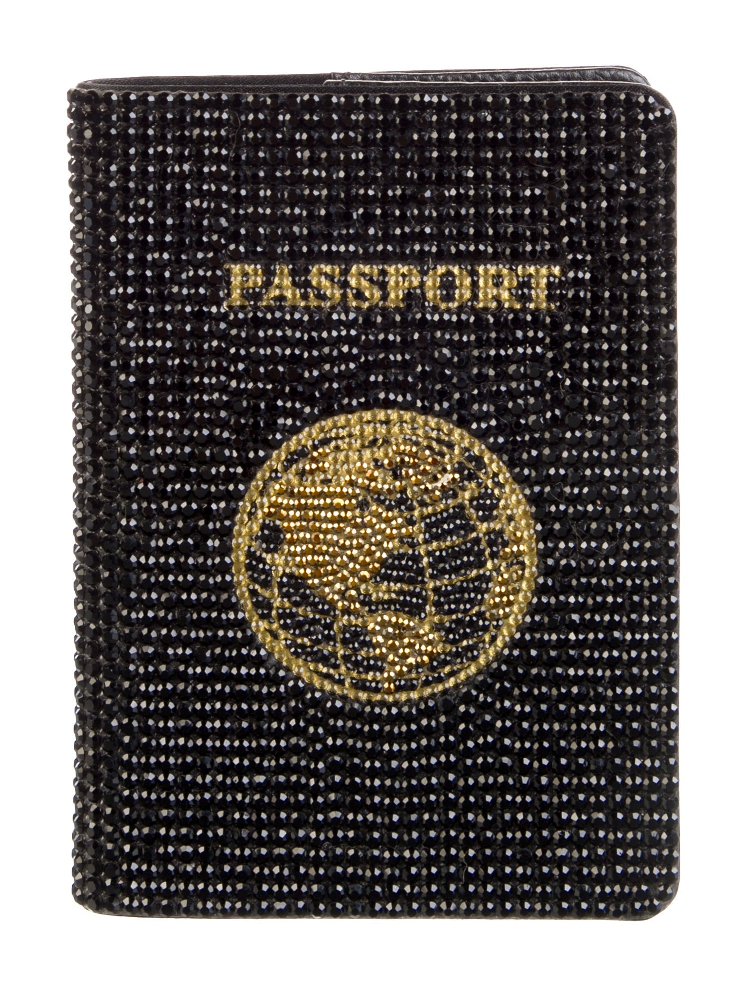 Judith Leiber Leather Embellished Passport Cover