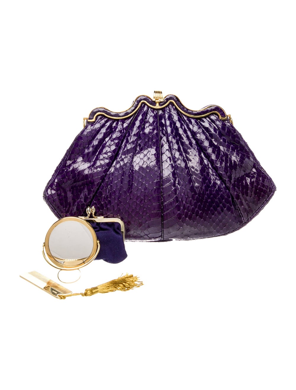 Judith Leiber Python Evening Bag Vintage - image 4