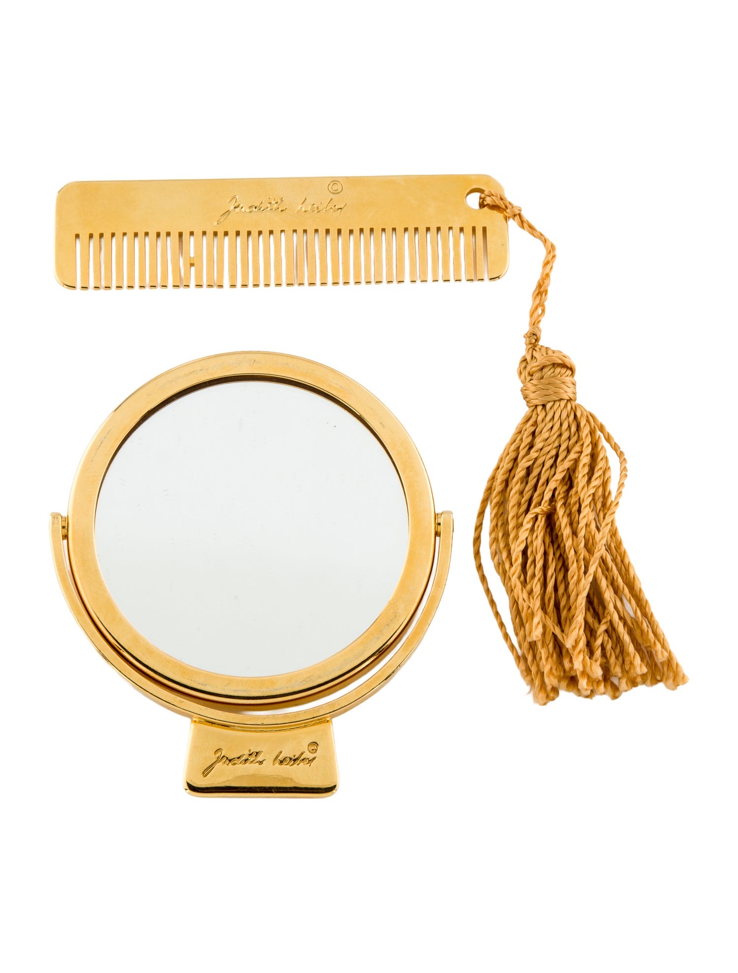 Judith Leiber Compact Mirror & Comb Set