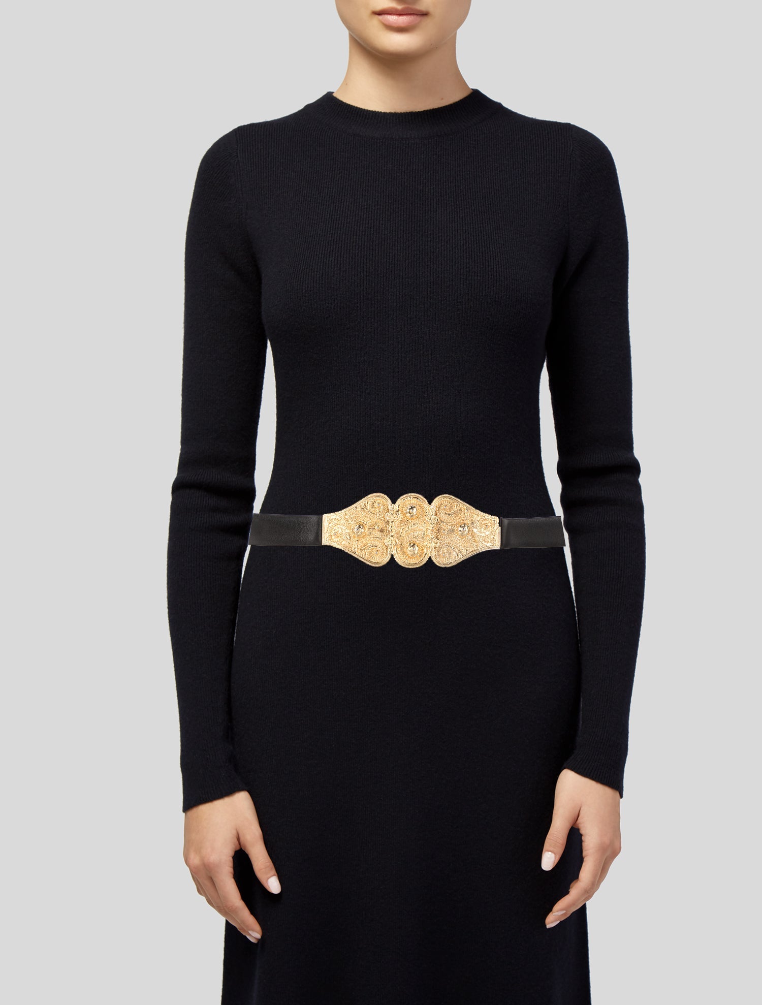Judith Leiber Leather Belt