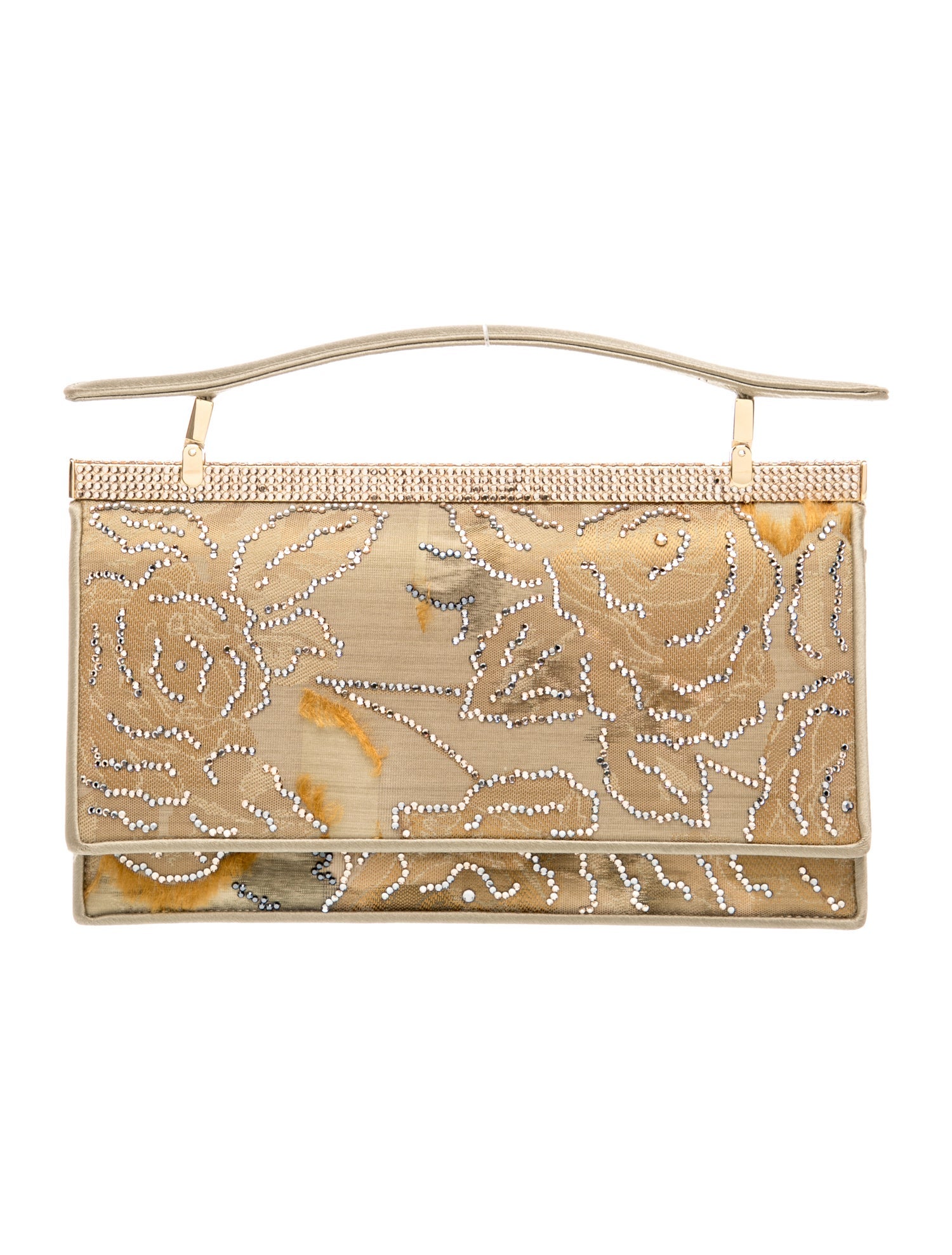 Judith Leiber Satin Top Handle Bag
