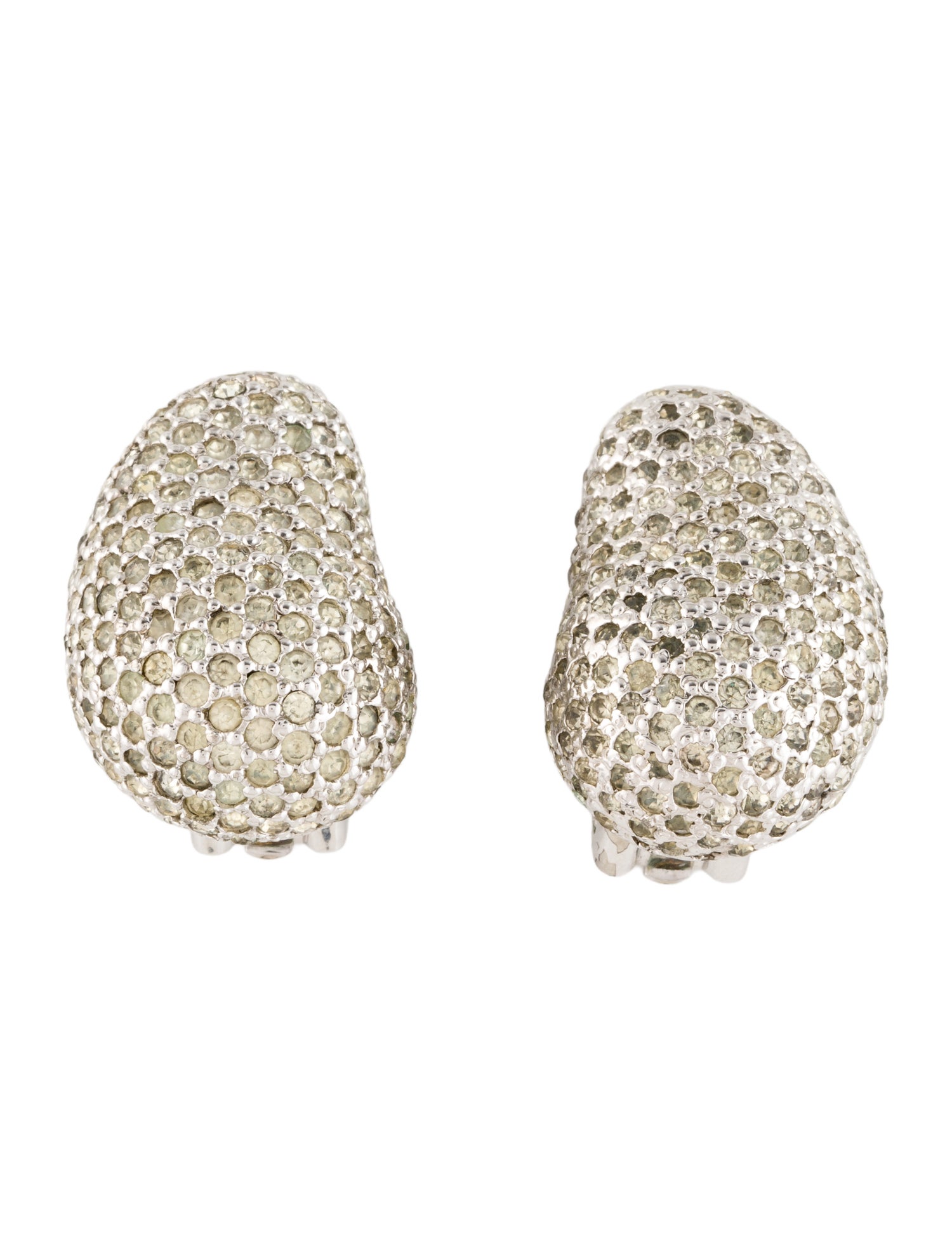 Judith Leiber Crystal Clip On Earrings