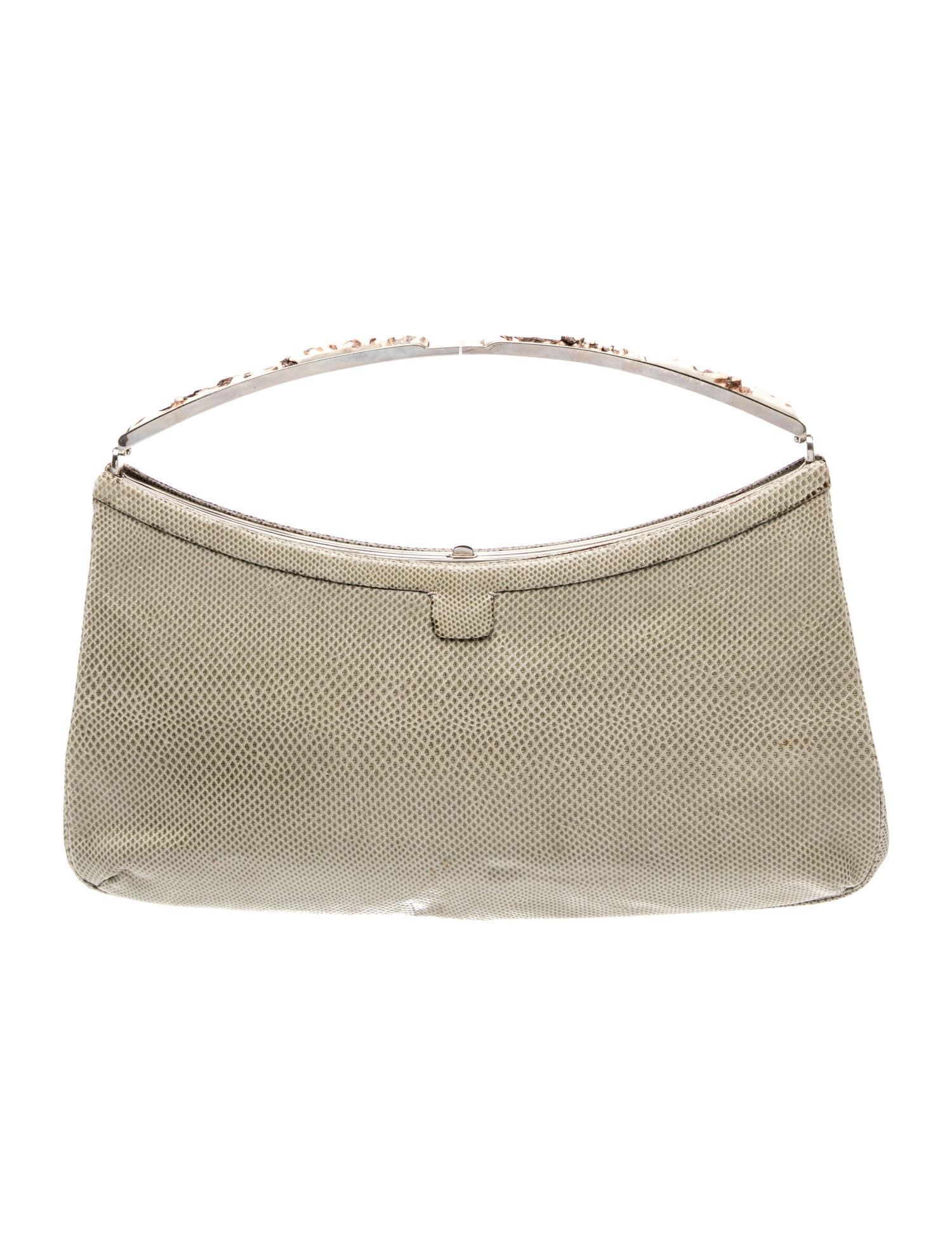 Judith Leiber Snakeskin Top Handle Bag