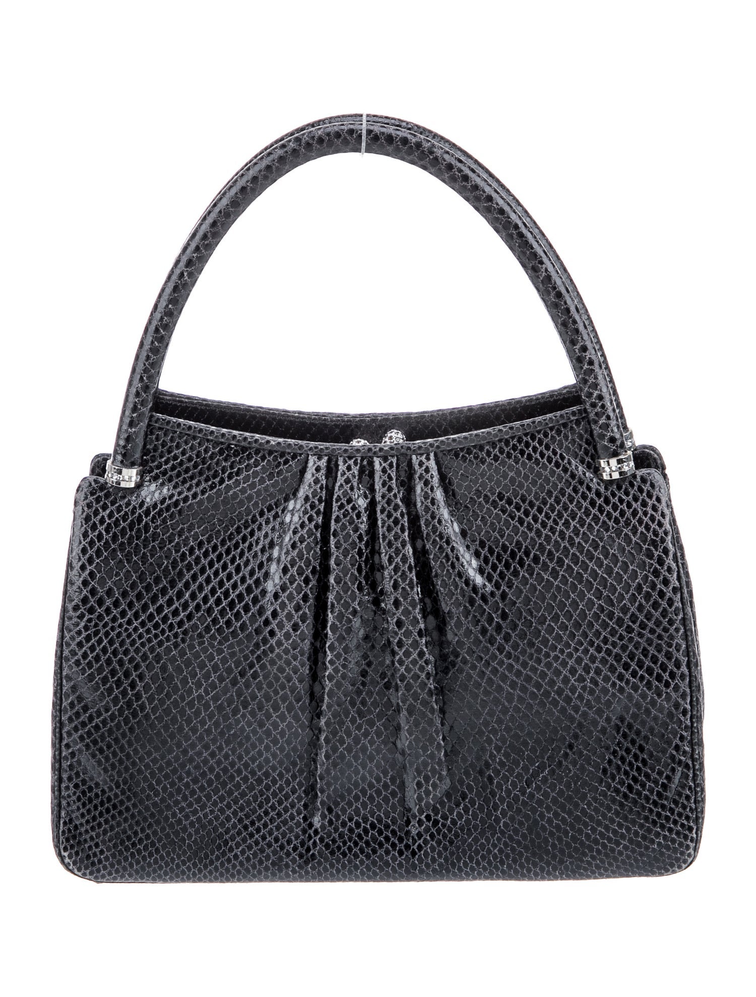 Judith Leiber Snakeskin Top Handle Bag