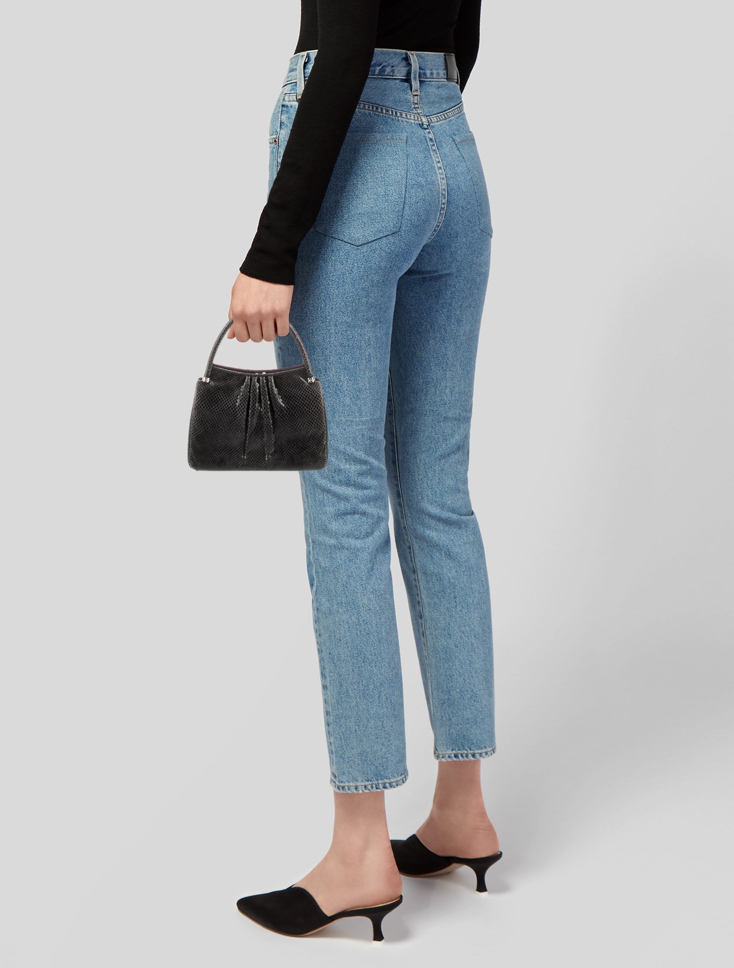 Judith Leiber Snakeskin Top Handle Bag