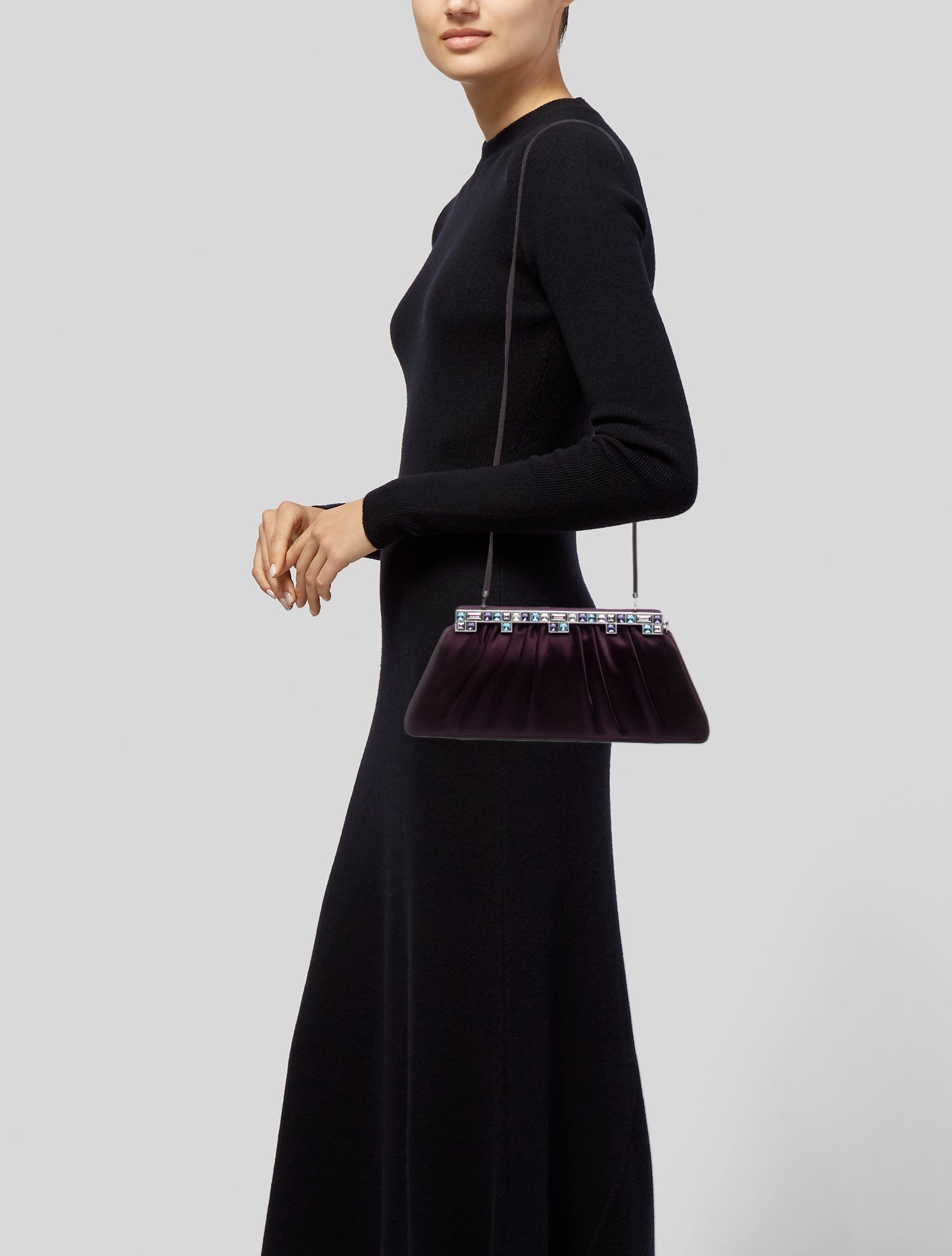 Judith Leiber Satin Shoulder Bag