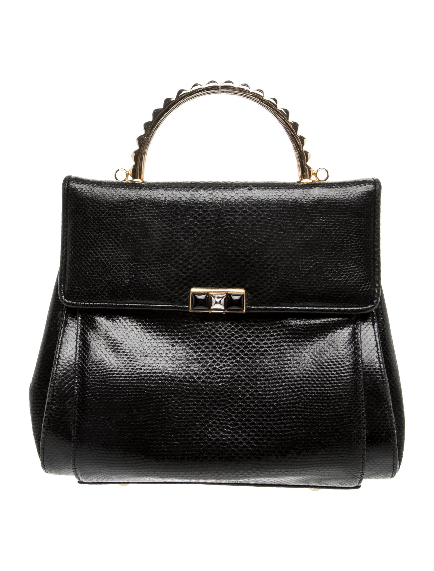 Judith Leiber Lizard Top Handle Bag
